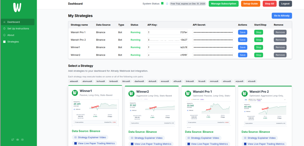Trade Execution Dashboard
